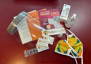 Photo of COVID care pack items