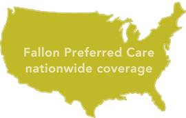 Map of the Preferred Care network service area which includes the entire United States